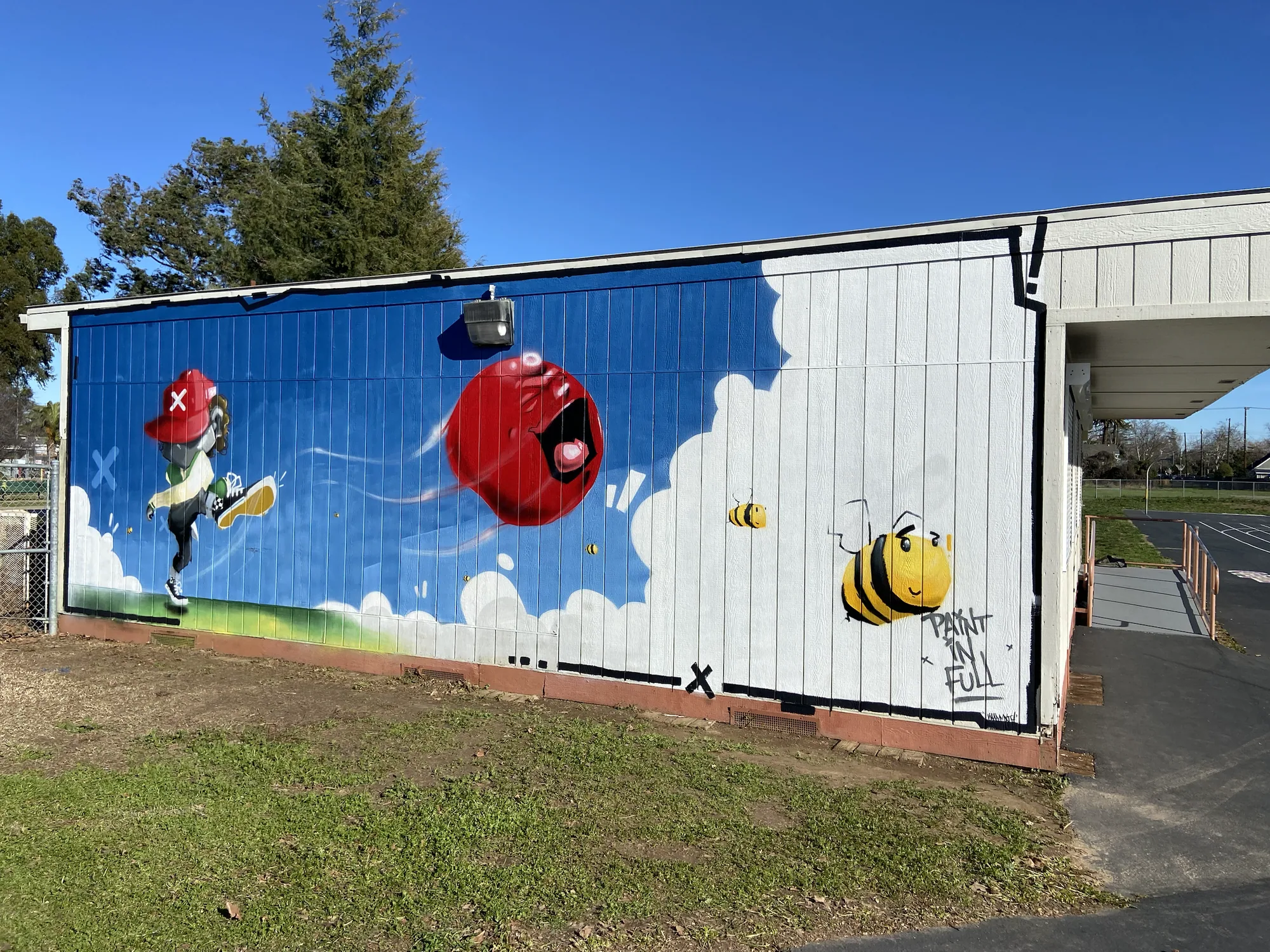 MAMMXTH exterior wall mural with baseball imagery