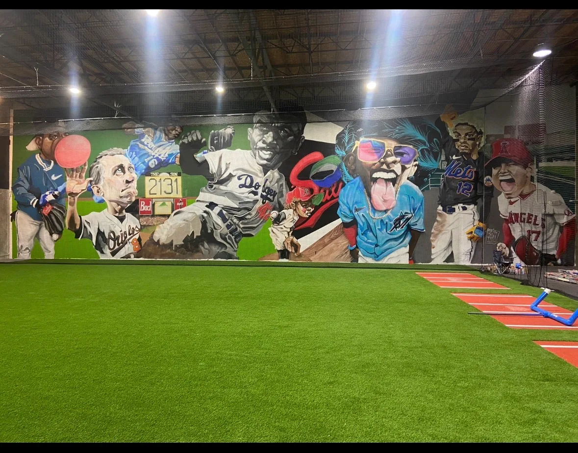 MAMMXTH baseball mural on private property