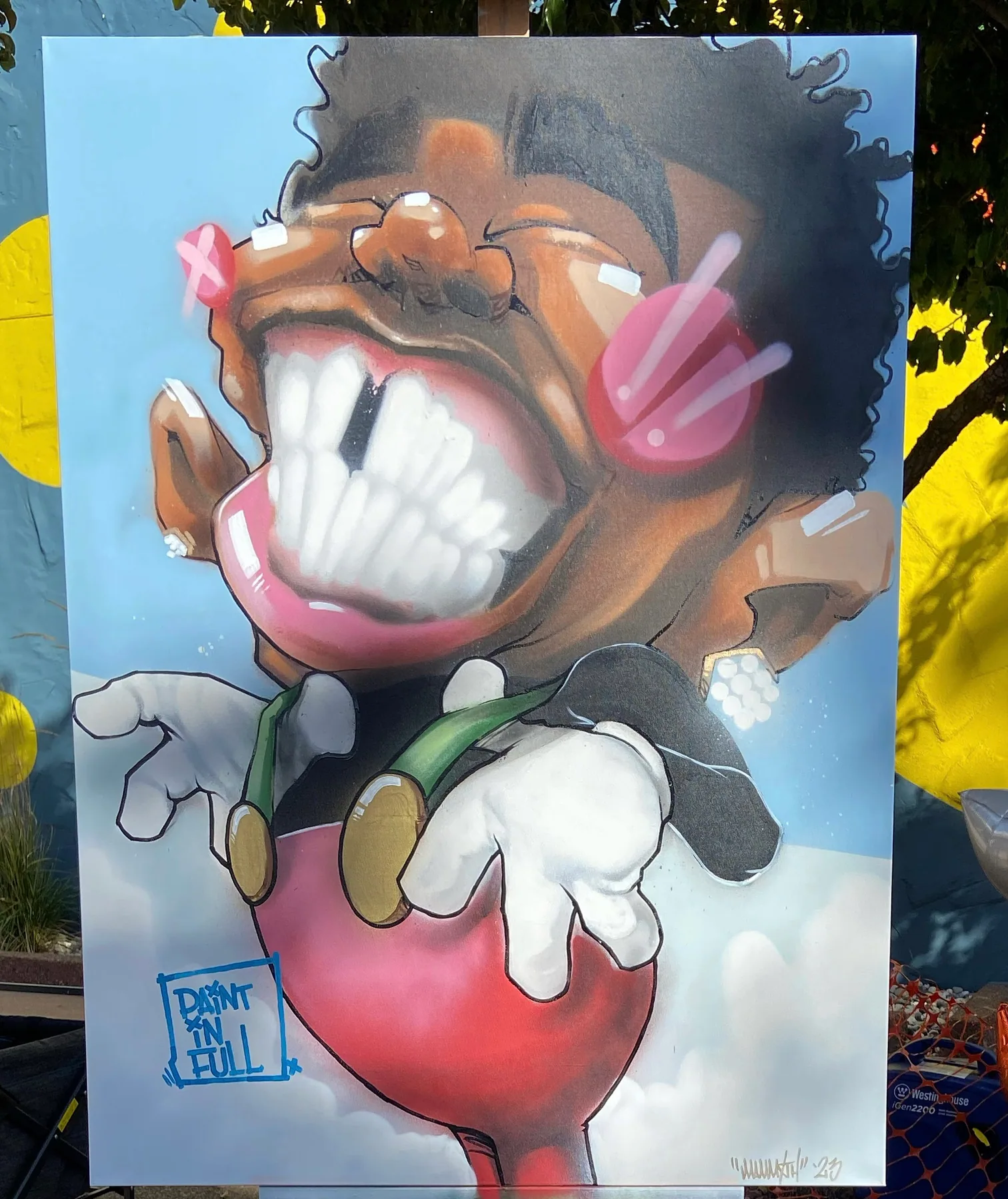 MAMMXTH character artwork on canvas
